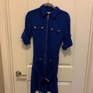 Michael Kors Royal Blue ZIP Up Work Dress